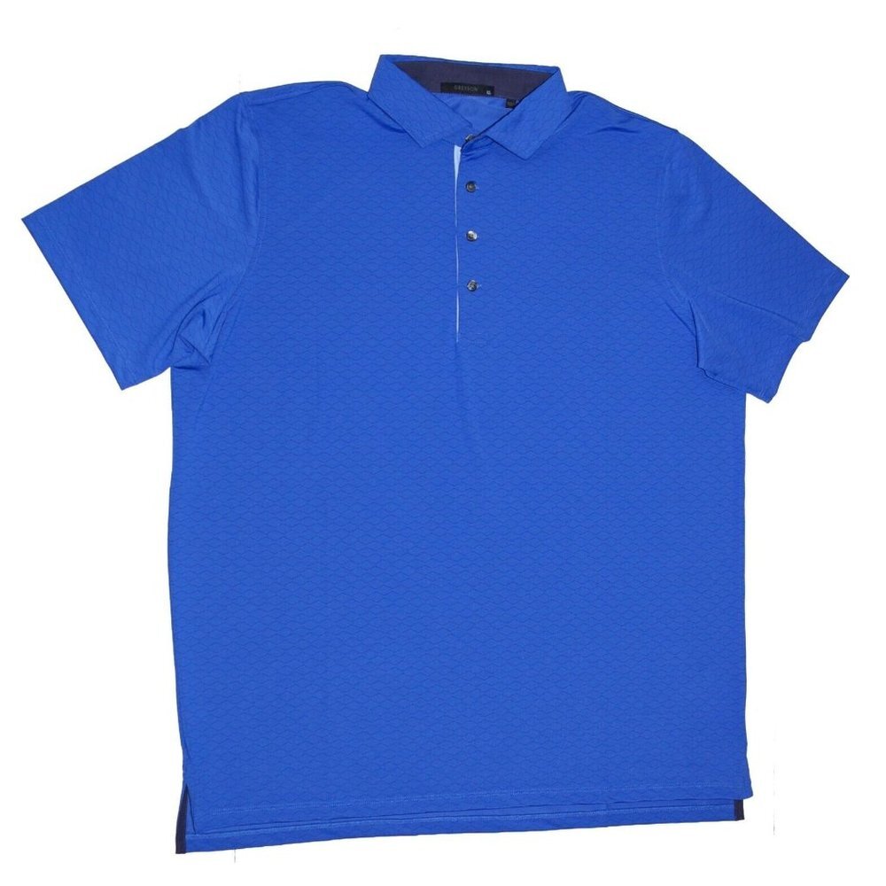 NWOT Greyson  Men's Rambling Brook Blue Golf Polo XL